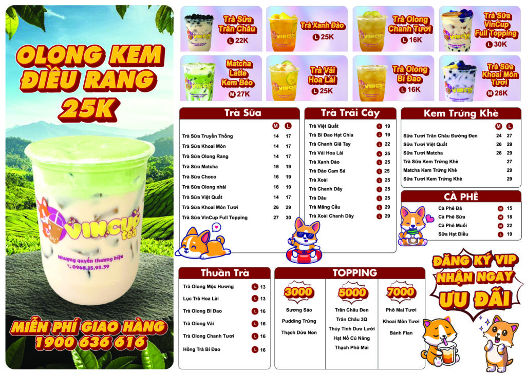 Trà sữa Vincup